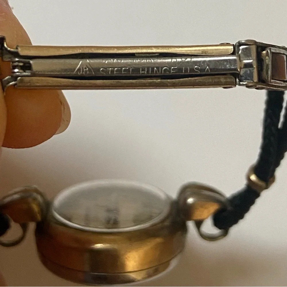 Antique Belmar Ladies Watch 10k Gold Plate & Stainless Adjustable Hinge Rare